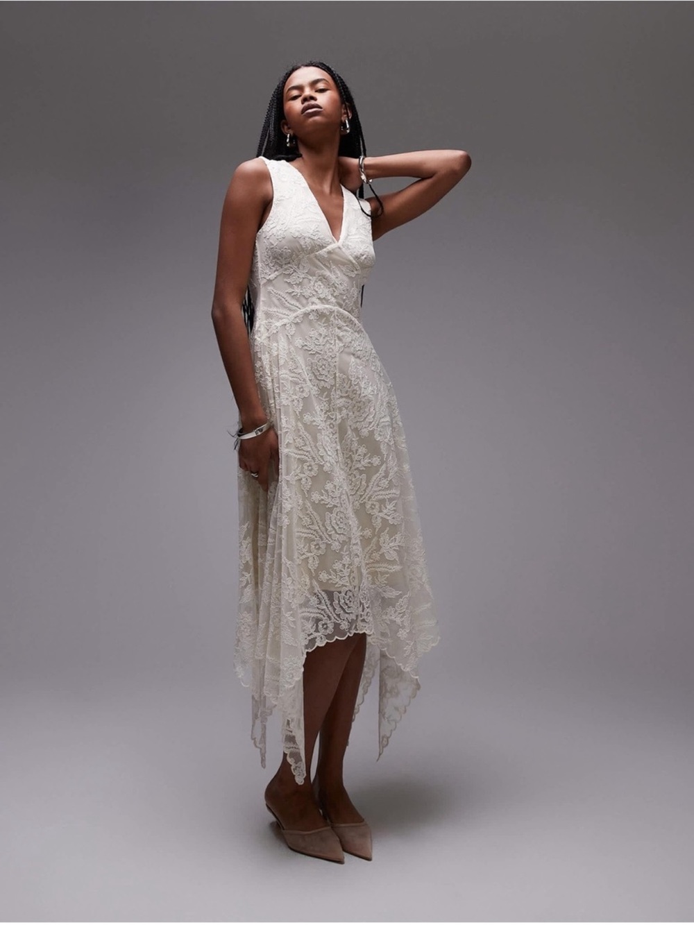 & Other Stories Women's Ivory Lace Dress NWT 6